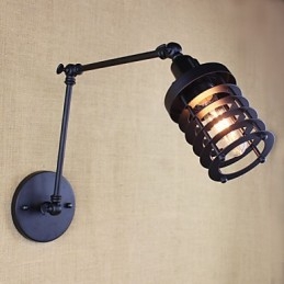 Lampe murale style lit, hôtel, restaurant, bras en fer, double, rétro, vintage, ceinture noire, interrupteur