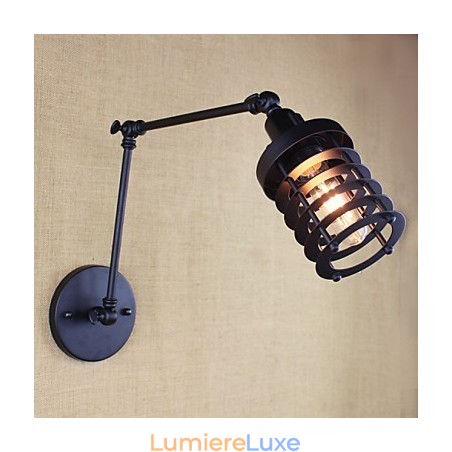 Lampe murale style lit, hôtel, restaurant, bras en fer, double, rétro, vintage, ceinture noire, interrupteur Lampe murale style lit, hôtel, restaurant, bras en fer, double, rétro, vintage, ceinture noire, interrupteur