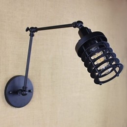Lampe murale style lit, hôtel, restaurant, bras en fer, double, rétro, vintage, ceinture noire, interrupteur