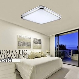 Plafonnier de luxe moderne en acrylique avec lumière réglable, doré ou argenté, au choix