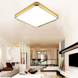 Plafonnier de luxe moderne en acrylique avec lumière réglable, doré ou argenté, au choix