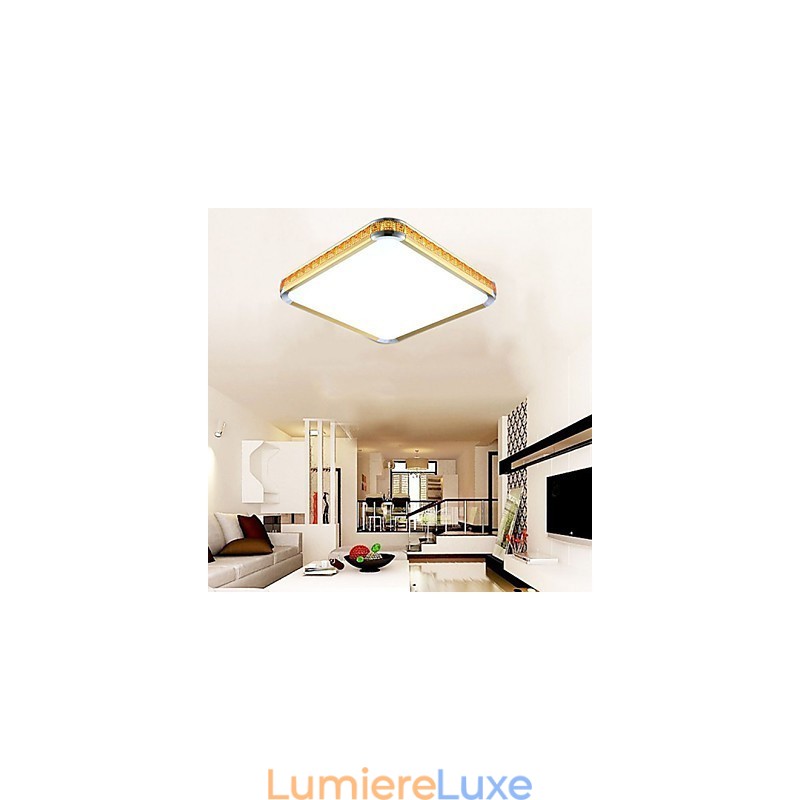 Plafonnier de luxe moderne en acrylique avec lumière réglable, doré ou argenté, au choix