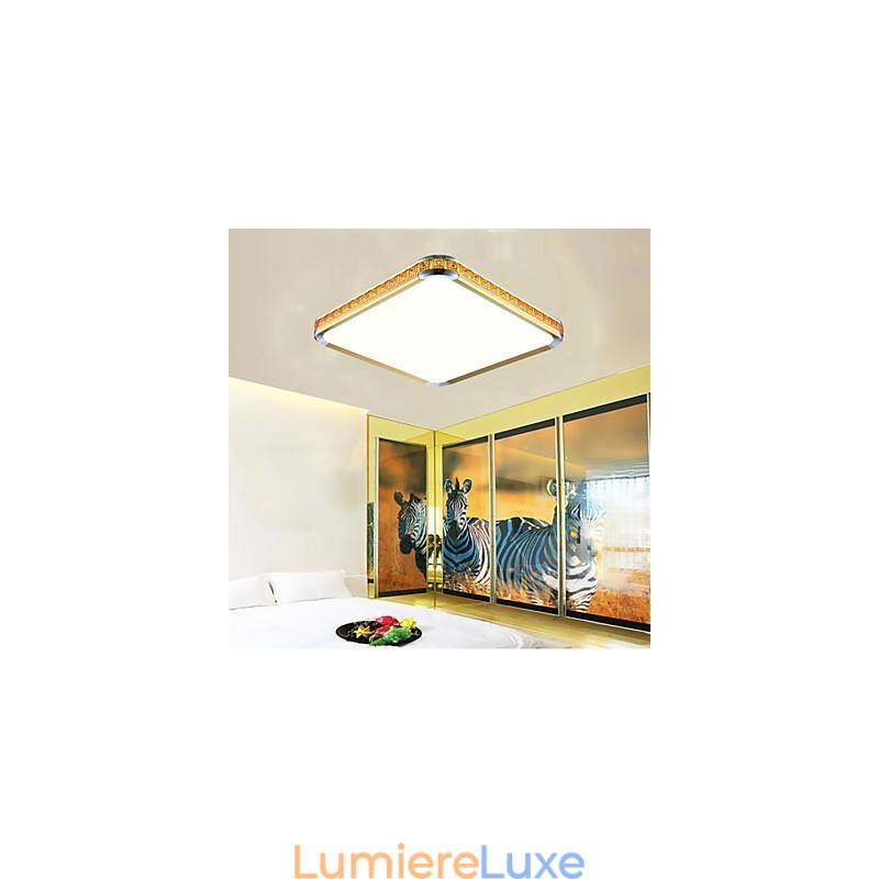 Plafonnier de luxe moderne en acrylique avec lumière réglable, doré ou argenté, au choix