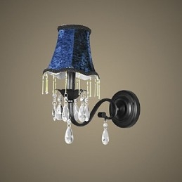 Applique en cristal avec abat-jour en tissu, best-seller en Europe et aux États-Unis