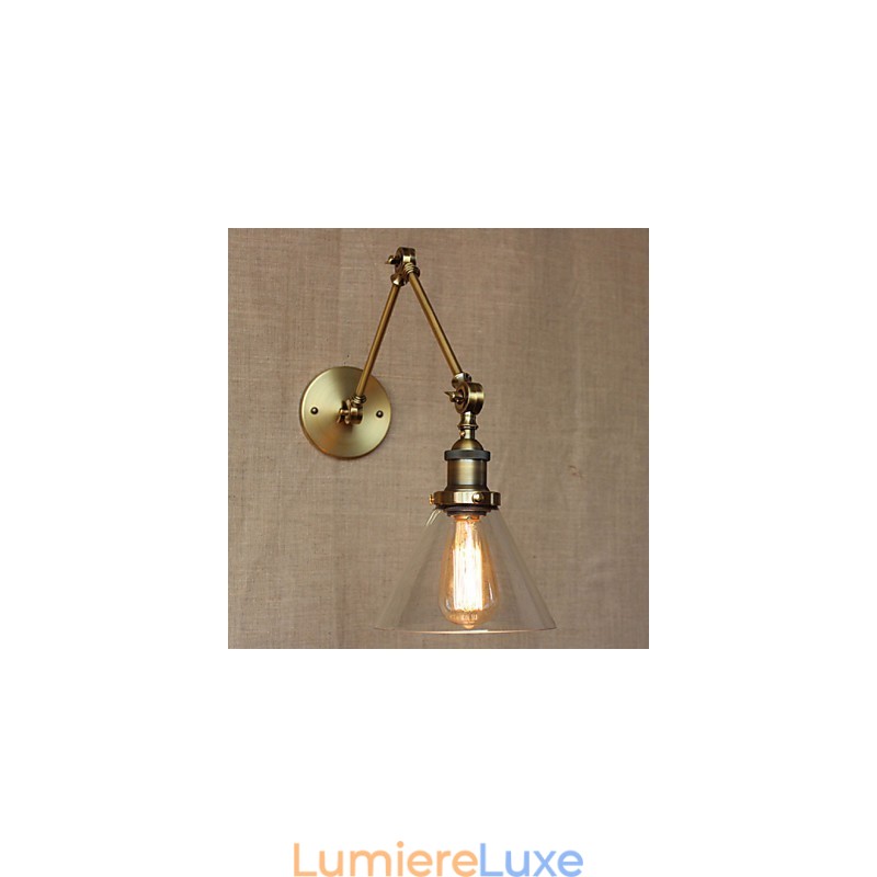 Lampe murale de chambre à coucher moderne en bronze, design exclusif, style rétro vintage, pour hall d'église