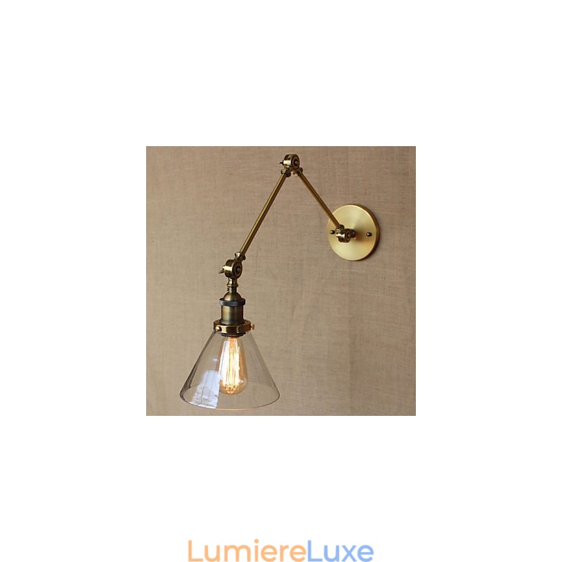 Lampe murale de chambre à coucher moderne en bronze, design exclusif, style rétro vintage, pour hall d'église
