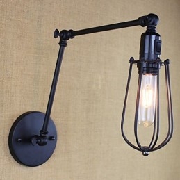 Lampe murale style lit, hôtel, restaurant, bras en fer, double, rétro, vintage, ceinture noire, interrupteur
