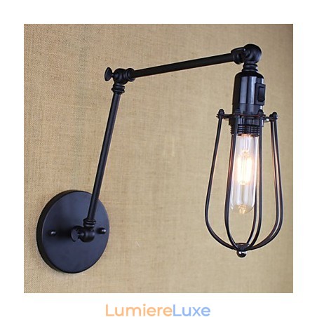 Lampe murale style lit, hôtel, restaurant, bras en fer, double, rétro, vintage, ceinture noire, interrupteur Lampe murale style lit, hôtel, restaurant, bras en fer, double, rétro, vintage, ceinture noire, interrupteur
