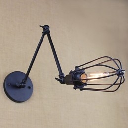 Lampe murale style lit, hôtel, restaurant, bras en fer, double, rétro, vintage, ceinture noire, interrupteur