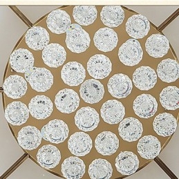 Plafonnier en métal et laiton, style traditionnel, classique et rustique