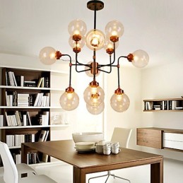 Lampe suspendue Magic Beans, design créatif, design individuel, en fer forgé, style éolien