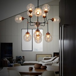 Lampe suspendue Magic Beans, design créatif, design individuel, en fer forgé, style éolien