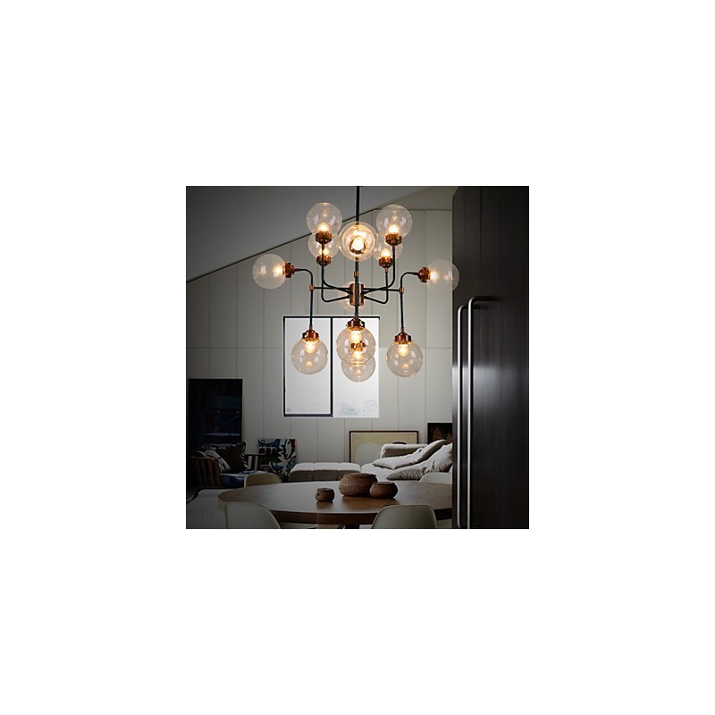 Lampe suspendue Magic Beans, design créatif, design individuel, en fer forgé, style éolien