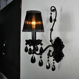 Appliques murales Cristal Traditionnel Classique Métal Noir
