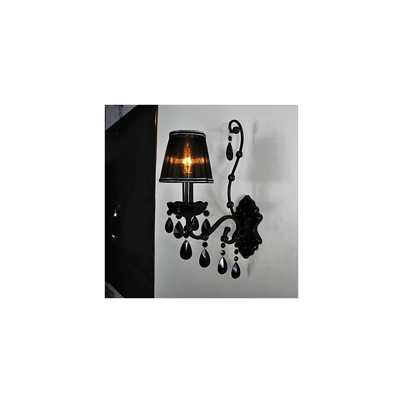 Appliques murales Cristal Traditionnel Classique Métal Noir