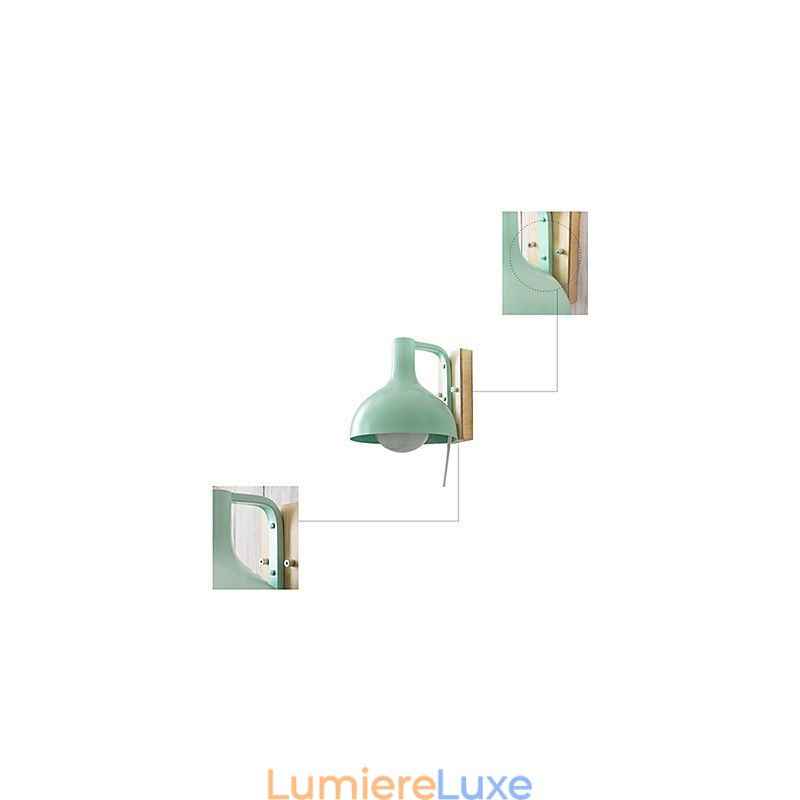 Appliques murales modernes contemporaines en bois et bambou