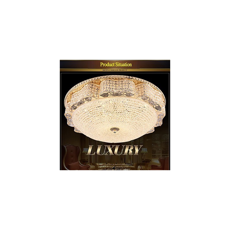 Plafonnier en cristal de luxe moderne, éclairage d'intérieur, diamètre 50 cm