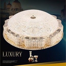 Plafonnier en cristal de luxe moderne, éclairage d'intérieur, diamètre 50 cm