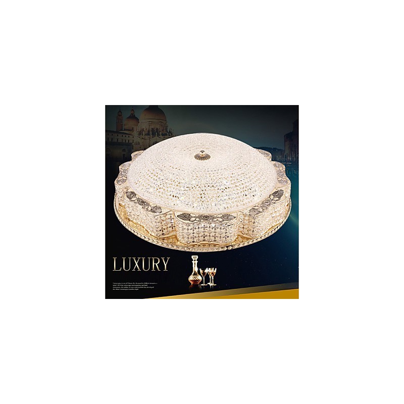 Plafonnier en cristal de luxe moderne, éclairage d'intérieur, diamètre 50 cm