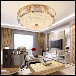 Plafonnier en cristal de luxe moderne, éclairage d'intérieur, diamètre 50 cm
