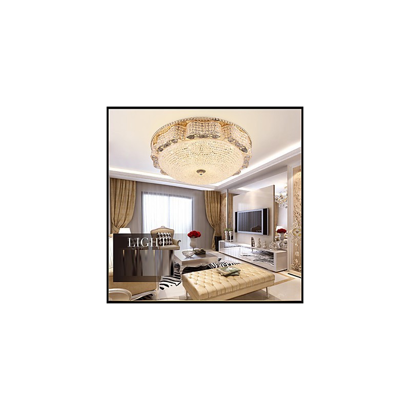 Plafonnier en cristal de luxe moderne, éclairage d'intérieur, diamètre 50 cm