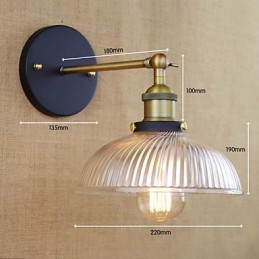 Applique murale décorative en verre, style rétro américain, personnalité créative et populaire