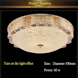 Plafonnier en cristal de luxe moderne, éclairage d'intérieur, diamètre 50 cm