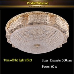 Plafonnier en cristal de luxe moderne, éclairage d'intérieur, diamètre 50 cm