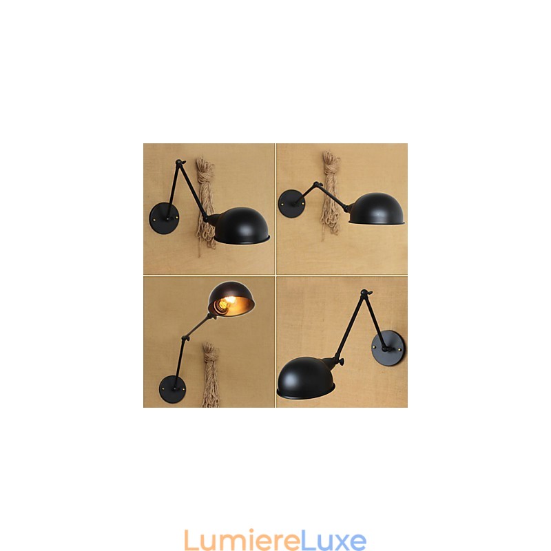 Applique murale décorative de style industriel minimaliste à bras long et double personnalité