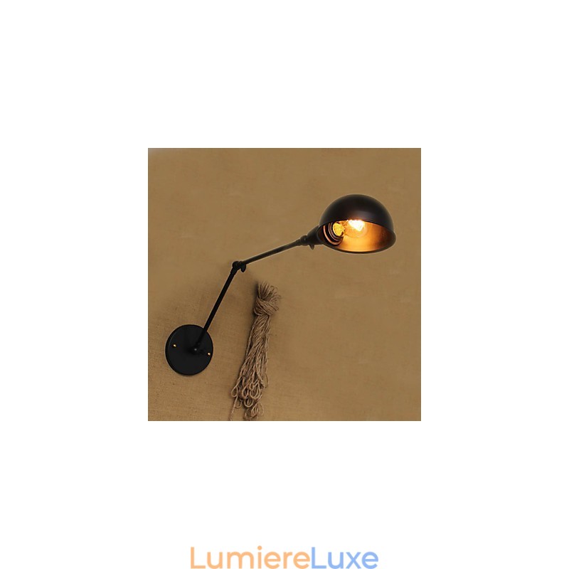 Applique murale décorative de style industriel minimaliste à bras long et double personnalité