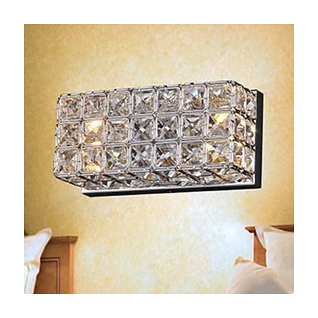 Applique murale carrée contemporaine et contractée en cristal K9 Applique murale carrée contemporaine et contractée en cristal K9