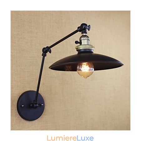 Applique murale industrielle minimaliste américaine à bras long en fer avec interrupteur Applique murale industrielle minimaliste américaine à bras long en fer avec interrupteur