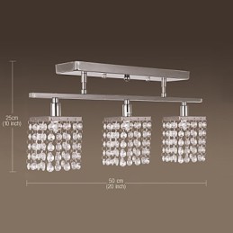 Lustre linéaire Island Light Crysal 3 lumières
