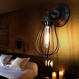 Applique murale rétro industrielle pour couloir d'intérieur, lampe murale pamplemousse à tête unique