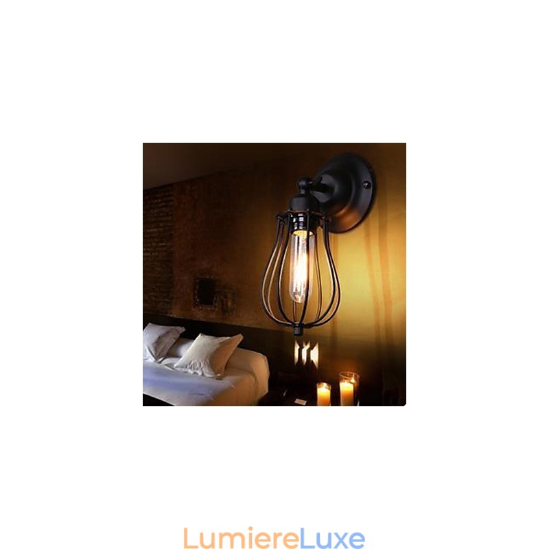 Applique murale rétro industrielle pour couloir d'intérieur, lampe murale pamplemousse à tête unique