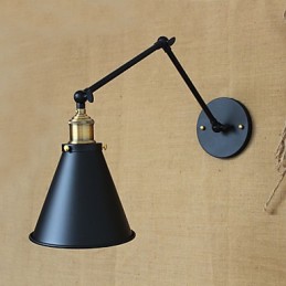 Applique murale minimaliste à bras long pour lit double, style pastoral américain, pour allée, entrepôt, entrée