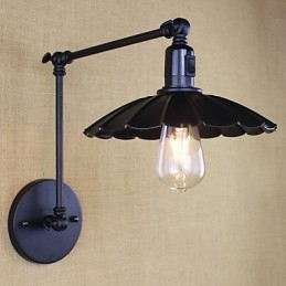 Lampe de chevet pour chambre à coucher, hôtel, restaurant, rétro, noir mat, ceinture, bras long, double interrupteur mural