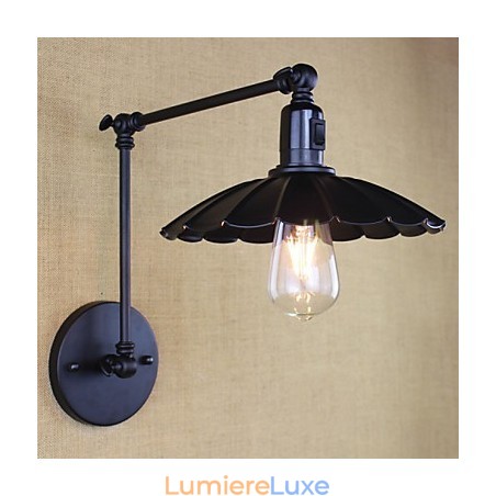 Lampe de chevet pour chambre à coucher, hôtel, restaurant, rétro, noir mat, ceinture, bras long, double interrupteur mural Lampe de chevet pour chambre à coucher, hôtel, restaurant, rétro, noir mat, ceinture, bras long, double interrupteur mural