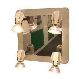 Appliques murales modernes chromées pour salle de bain avec 4 lumières