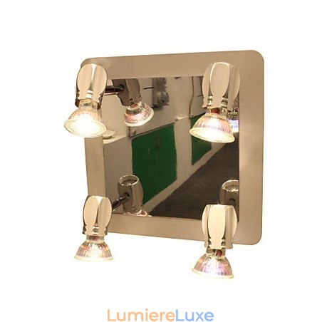 Appliques murales modernes chromées pour salle de bain avec 4 lumières Appliques murales modernes chromées pour salle de bain avec 4 lumières