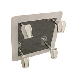 Appliques murales modernes chromées pour salle de bain avec 4 lumières