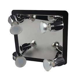 Appliques murales noires modernes pour salle de bain avec 4 lumières