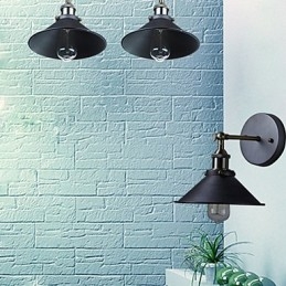 Applique murale industrielle vintage Edison Simplicity à 1 ampoule pour salle à manger, bureau, couloir, métal