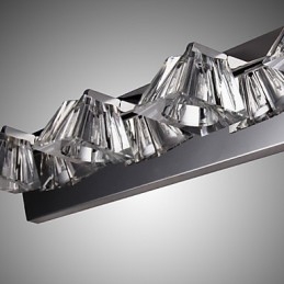 Applique murale moderne avec abat-jour en verre, 4 lumières, façade miroir