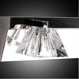 Applique murale moderne avec abat-jour en verre, 4 lumières, façade miroir