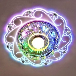 Plafonnier en cristal, spot SMD 3 W, lampe créative, tube lumineux coloré, plafonnier