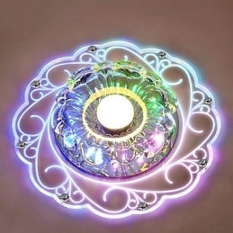 Plafonnier en cristal, spot SMD 3 W, lampe créative, tube lumineux coloré, plafonnier