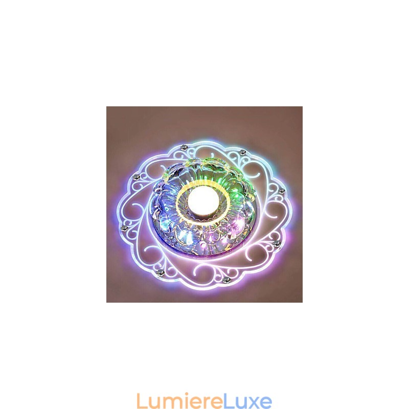 Plafonnier en cristal, spot SMD 3 W, lampe créative, tube lumineux coloré, plafonnier