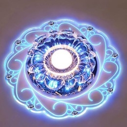 Plafonnier en cristal, spot SMD 3 W, lampe créative, tube lumineux coloré, plafonnier