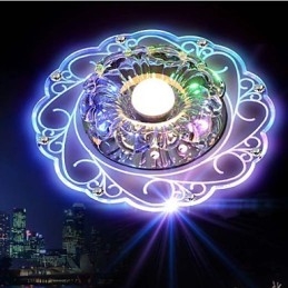 Plafonnier en cristal, spot SMD 3 W, lampe créative, tube lumineux coloré, plafonnier